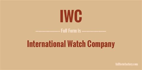 iwc medical abbreviation|iwc full form.